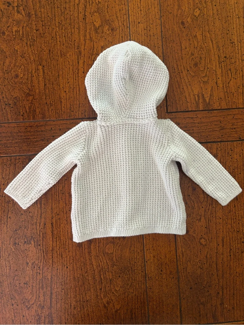 Carter's Ivory Hooded Knit Baby Cardigan Jacket with Buttons, 6 month